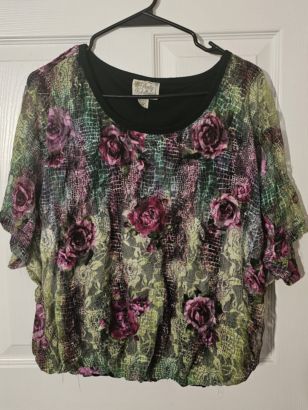Vintage Pretty Rebellious Floral Y2K Top